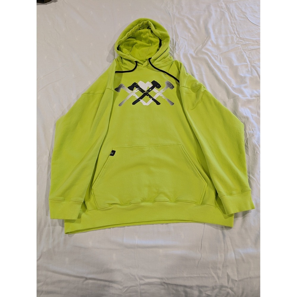 Men's Graphic Hoodie Pullover, Modern Crewneck Sweatshirt in Bright Yellow